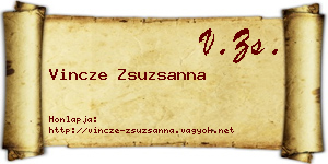 Vincze Zsuzsanna névjegykártya